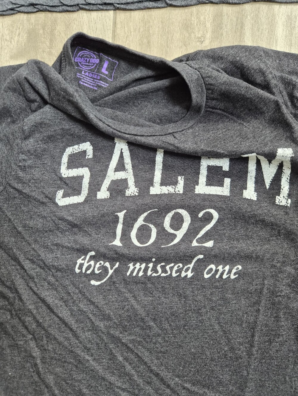 Raven Lunatic Womens Graphic Tee - Charcoal Gray - Picture 2 of 4